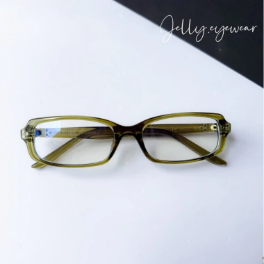 Kính cận nam nữ dạng chữ nhật Slyk nhựa dẻo, gọng mát Y2K unisex, tròng UV, 150k