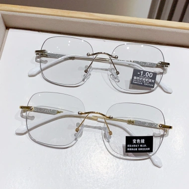 Kính cận thị không khung thời trang, chống ánh sáng xanh, kính phẳng - 59.400₫