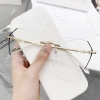 Kính cận thị không viền đa giác cổ điển chống ánh sáng xanh, màn hình lớn, dụng cụ làm đẹp leptin, giá 78.840₫ 4