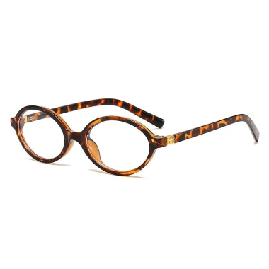Kính cận thị nữ Hot Girl Nerdy Retro Y2K khung bầu dục nhỏ, trơn in da báo - Giá ưu đãi 57.240₫ 4