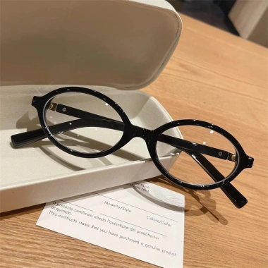 Kính cận thị nữ Hot Girl Nerdy Retro Y2K khung bầu dục nhỏ, trơn in da báo - Giá ưu đãi 57.240₫ 6