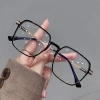 Kính chặn ánh sáng xanh trong suốt khung vuông - Kính mắt máy tính chống bức xạ, giá 43.200đ 2