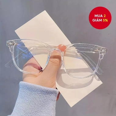 Kính chặn ánh sáng xanh UV400 trong suốt cho nam nữ - Bảo vệ mắt khi dùng máy tính, giảm mỏi mắt
