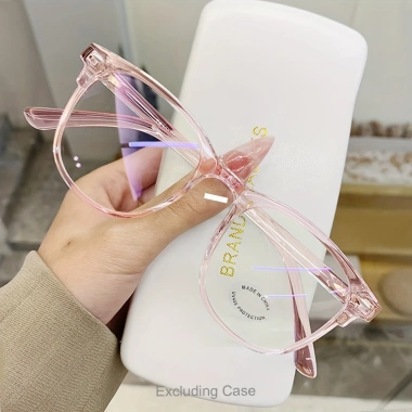 Kính chặn ánh sáng xanh UV400 trong suốt cho nam nữ - Bảo vệ mắt khi dùng máy tính, giảm mỏi mắt
