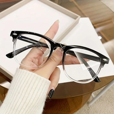 Kính chặn ánh sáng xanh UV400 trong suốt cho nam nữ - Bảo vệ mắt khi dùng máy tính, giảm mỏi mắt