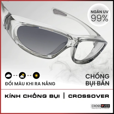 Kính chống bụi đổi màu CROSSOVER - Bảo vệ mắt xe máy ngày đêm, ngăn tia UV nam nữ