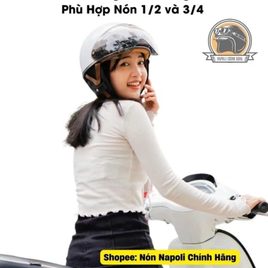 Kính Cúc Bấm Ngắn Chắn Gió Cao Cấp - Đa Màu, Gắn Nón & Mũ Bảo Hiểm Napoli, 114.900₫ 8 Kính Cúc Bấm Ngắn Chắn Gió Cao Cấp - Đa Màu, Gắn Nón & Mũ Bảo Hiểm Napoli, 114.900₫ 8