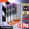 Kính cường lực 1-3Pc 8K cho iPhone 17/16/15/14/13/12/11 Pro Max, XS MAX - Tấm bảo vệ màn hình có nắp gắn căn chỉnh