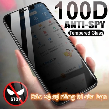 Kính cường lực 100D Chống nhìn trộm Full Cover iPhone 16-11 Pro Max, X, XS, XR - 39.600₫ 10