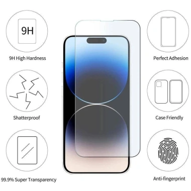 Kính Cường Lực 10D HD Trong Suốt 1-2 Chiếc cho iPhone 13/13Pro/13ProMax/13Mini - Chống Vân Tay, Bảo Vệ Màn Hình, Kính Cạnh Đen