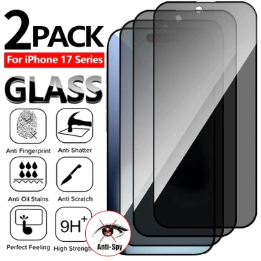 Kính Cường Lực 2 Chiếc Chống Ánh Xanh Đen, Chống Glare HD cho iPhone 17 Pro Max Bảo Vệ Màn