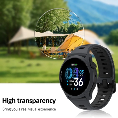 Kính Cường Lực 2.5D HD 9H Trong Suốt cho Coros Pace 4, 3 PRO & Pace2 - Bảo Vệ Màn Hình