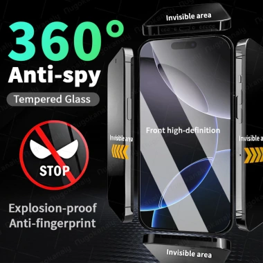 Kính Cường Lực 360° Chống Nhìn Trộm Màn cho iPhone 15/14/13/12, giá chỉ 80.000₫