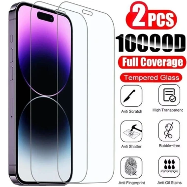 Kính Cường Lực 900D HD 2 chiếc cho iPhone 15/14/13/12/11/XS Max – Bảo Vệ Màn Hình, Chống Trầy Xước, Giá 19.994 VND