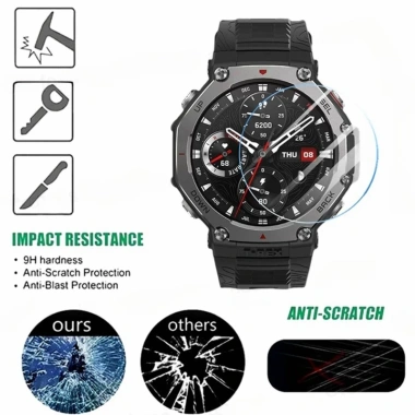 Kính Cường Lực 9H Trong Suốt cho Amazfit T-rex 3, 2, Ultra Pro - Bảo Vệ Màn Hình 4