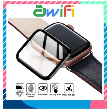 Kính cường lực Apple Watch full màn cong 3D cho Series 1-7/SE, đa kích thước 38-49mm - Giá chỉ 28.000đ