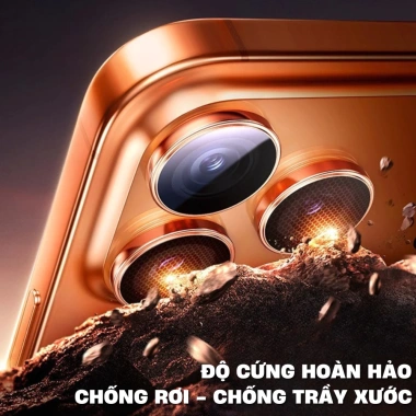 Kính Cường Lực Bảo Vệ Camera iPhone 17-16-15-14-13-12-11 Pro Max - NOKAS, Khung Tự Dán, Giá 65.000đ 2