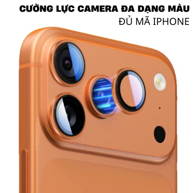 Kính Cường Lực Bảo Vệ Camera iPhone 17-16-15-14-13-12-11 Pro Max - NOKAS, Khung Tự Dán, Giá 65.000đ 5