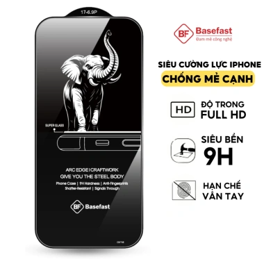 Kính cường lực Basefast iPhone 9D - Dán màn trong suốt, bảo vệ tối đa, giá 88.000₫