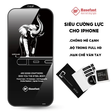 Kính cường lực Basefast iPhone 9D - Dán màn trong suốt, bảo vệ tối đa, giá 88.000₫