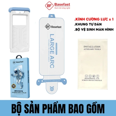 Kính cường lực Basefast tự dán có con lăn, chống mẻ cạnh cho iPhone 12-17 Pro Max - Giá chỉ 99.000 VND