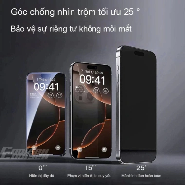 Kính Cường Lực Chống Nhìn Trộm Cho iPhone X, XS, XR, 11-16, Pro, Pro Max - Giá Gốc 50.440₫, Giảm 38.800₫ 3