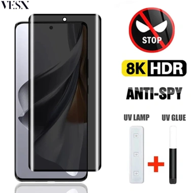 Kính cường lực chống nhìn trộm full màn hình keo UV cho OPPO Reno 13/12/11/10/9/8T/6/5/4 Pro+ Plus 4G 5G - Giá 77.000đ