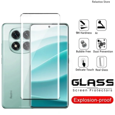 Kính cường lực cong 2in1 3D cho Xiaomi Redmi Note 14/15 Pro+ 4G/5G - Bảo vệ màn hình & ống kính, 25.410₫