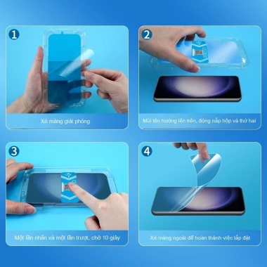Kính cường lực dán không lệch, dễ căn chỉnh – Dành cho Samsung S26 S25 S24 S23 Ultra, Apple A16 A15 A14, chỉ 48.800₫