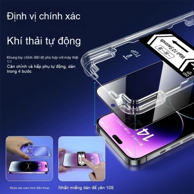 Kính cường lực dán không lệch, dễ căn chỉnh – Dành cho Samsung S26 S25 S24 S23 Ultra, Apple A16 A15 A14, chỉ 48.800₫