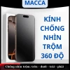 Kính Cường Lực ESD 360 Chống Nhìn Trộm 9H Full Keo Viền cho iPhone X đến 17 Pro Max
