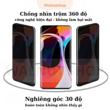 Kính Cường Lực ESD 360 Chống Nhìn Trộm 9H Full Keo Viền cho iPhone X đến 17 Pro Max 3