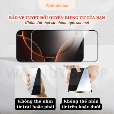 Kính Cường Lực ESD 360 Chống Nhìn Trộm 9H Full Keo Viền cho iPhone X đến 17 Pro Max 7