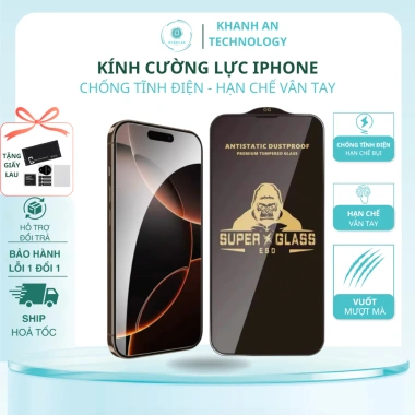 Kính Cường Lực ESD Khánh An iPhone 17-16-15-14-13-12-11 Pro/Plus/Promax - Giá 30.000đ