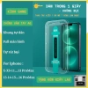 Kính cường lực full màn hình iPhone X/11/12/16, chống vân tay, tự dán, tự rút bụi - Giá chỉ 26.000₫
