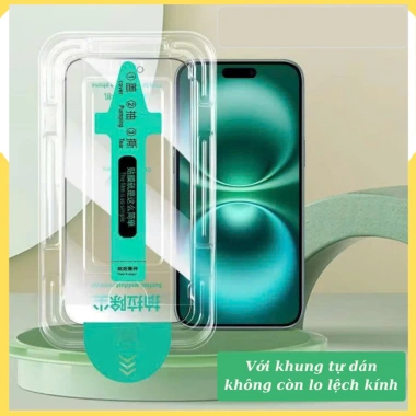 Kính cường lực full màn hình iPhone X/11/12/16, chống vân tay, tự dán, tự rút bụi - Giá chỉ 26.000₫
