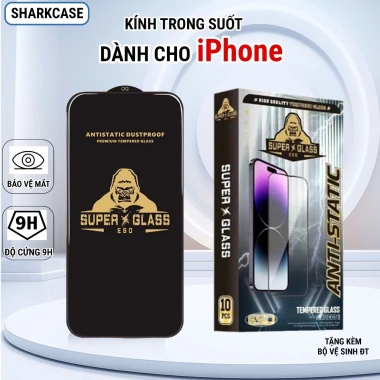 Kính Cường Lực Full Màn iPhone 17‑6s – Trong Suốt, Chống Bám Vân Tay, Giá 43.800₫