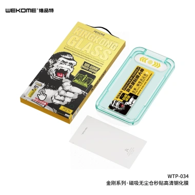 Kính cường lực full màn trong suốt WEKOME KINGKONG, khung trợ dán, chống bụi màn loa, giá 100.000 VNĐ 4