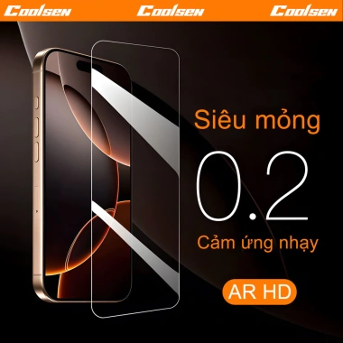 Kính cường lực HD cho iPhone 17/16/15/14/13/12/11 Pro Max - Giá chỉ 39.800₫, bảo vệ màn hình