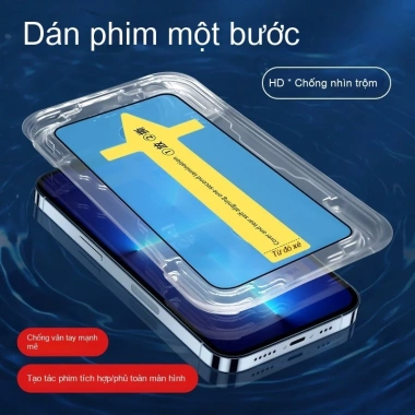 Kính cường lực HD chống nhìn trộm, chống ánh sáng xanh, kèm dán chống bụi cho iPhone 17 16 15 14 13 12 11 Pro Max giá 38.800