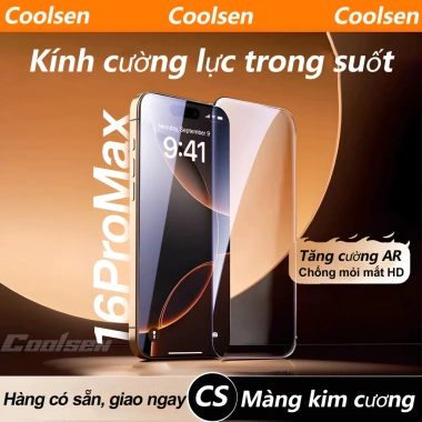 Kính cường lực HD trong suốt chống ánh sáng xanh cho iPhone 11 12 13 14 15 16 17 Pro Max Air X XS XR - Giá 39.800 VND