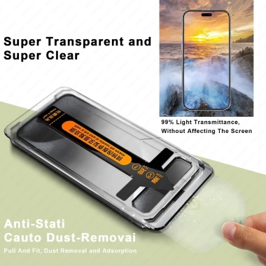 Kính Cường Lực HD Tự Động Loại Bụi cho iPhone 17/16/15/14 Pro Max và Air – Bảo Vệ Màn Hình, Dễ Dàng Lắp Đặt, Giá 38.000₫
