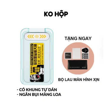 Kính Cường Lực IP Khung Tự Dán Ngăn Bụi Loa cho iPhone X/XS/XR/XS Max/11/12/13/14/15/16/Pro/Plus/Pro Max - Giá 75.000₫