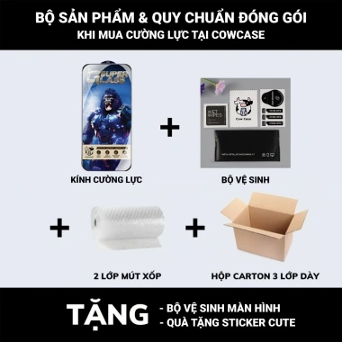 Kính Cường Lực iPhone 14/13/12/11 Full Màn Premium - Giảm còn 68.000đ, bảo vệ 100%
