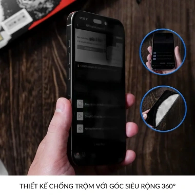 Kính Cường Lực iPhone 15/16/17 Pro Max WTP-089 - Chống Nhìn Trộm 360°, Nano Siêu Mượt, Giá 116.184₫ 7