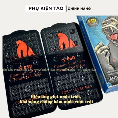 Kính Cường Lực iPhone 16 Pro Max KINGKONG CHỐNG BÁM VÂN TAY Full Màn Hình Giá Rẻ 29k 4 Kính Cường Lực iPhone 16 Pro Max KINGKONG CHỐNG BÁM VÂN TAY Full Màn Hình Giá Rẻ 29k 4