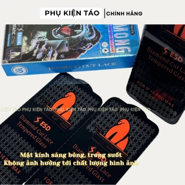 Kính Cường Lực iPhone 16 Pro Max KINGKONG CHỐNG BÁM VÂN TAY Full Màn Hình Giá Rẻ 29k