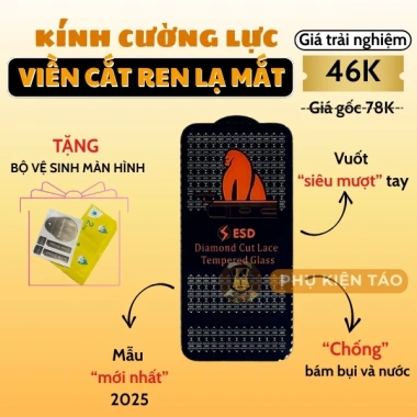 Kính Cường Lực iPhone 16 Pro Max KINGKONG CHỐNG BÁM VÂN TAY Full Màn Hình Giá Rẻ 29k