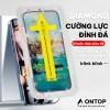 Kính Cường Lực iPhone 16/15/14/13/12 kèm Khuôn Dán - Viền Đính Đá Giả Kim Cương Sang Chảnh