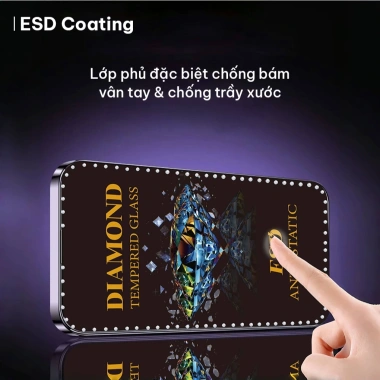 Kính Cường Lực iPhone 16/15/14/13/12 kèm Khuôn Dán - Viền Đính Đá Giả Kim Cương Sang Chảnh